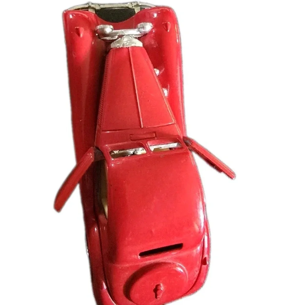 Die Cast Bright Red Luxury Mercedes Benz 540K Cabriolet Car # 8502 Movable Parts